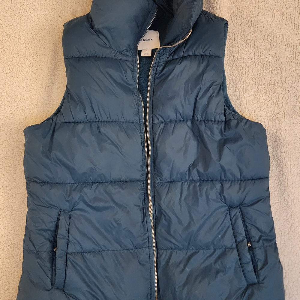 Old Navy Women's Teal Puffer Vest